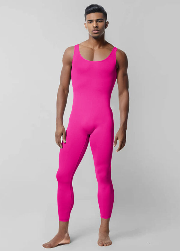 Mens Tank Top Scoop Neck Sleeveless Unitards