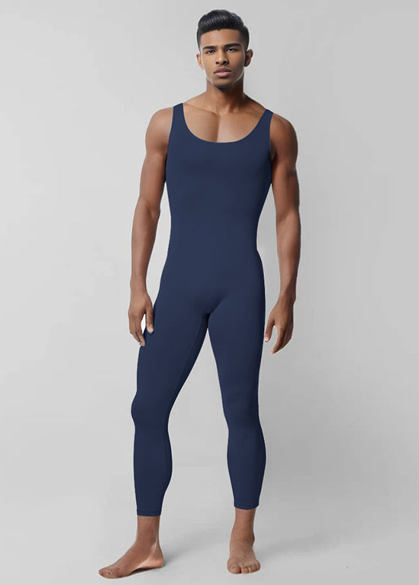 Mens Tank Top Scoop Neck Sleeveless Unitards