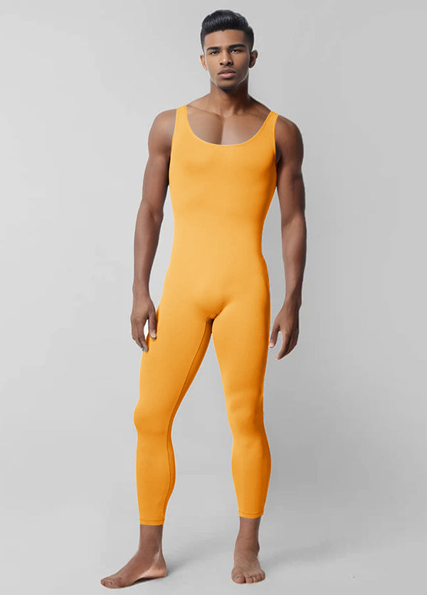 Mens Tank Top Scoop Neck Sleeveless Unitards