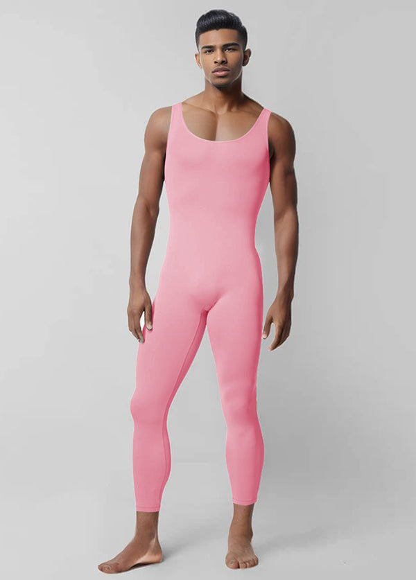 Mens Tank Top Scoop Neck Sleeveless Unitards