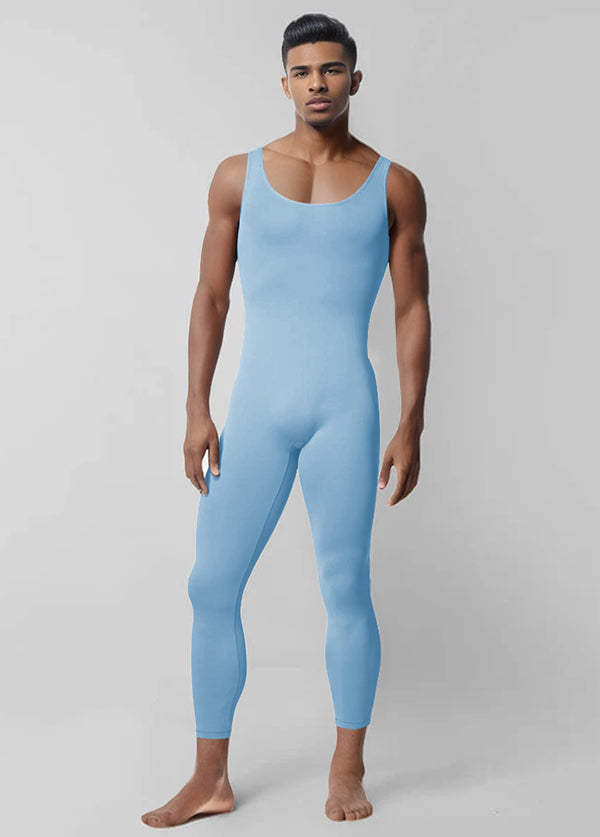 Mens Tank Top Scoop Neck Sleeveless Unitards