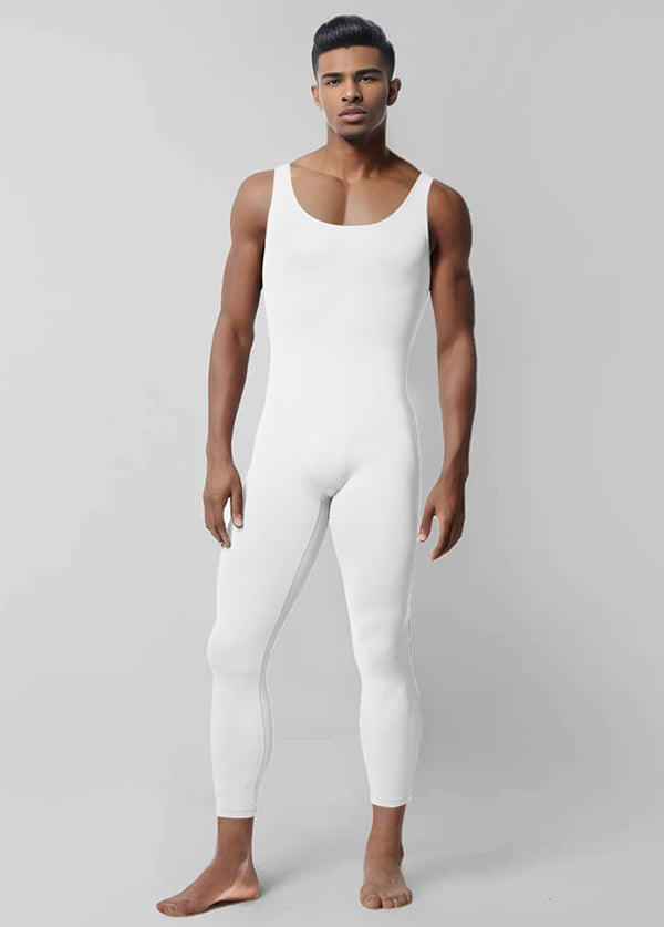 Mens Tank Top Scoop Neck Sleeveless Unitards