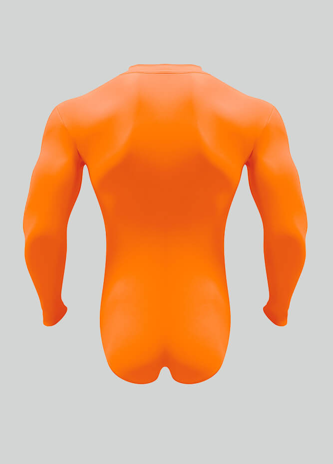 Mens Zip Front Long Sleeve Leotard
