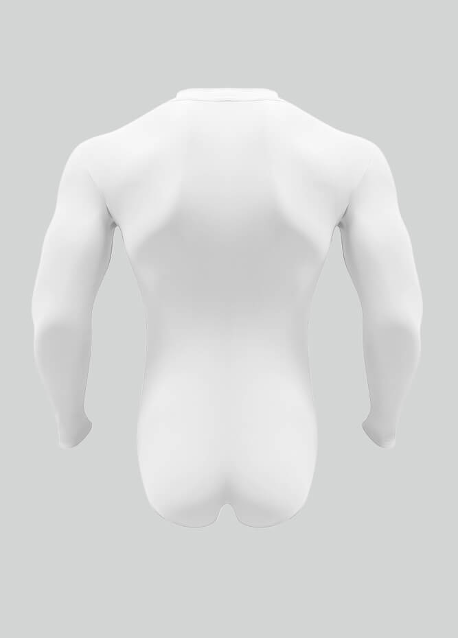 Mens Zip Front Long Sleeve Leotard