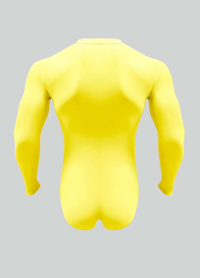 Mens Zip Front Long Sleeve Leotard