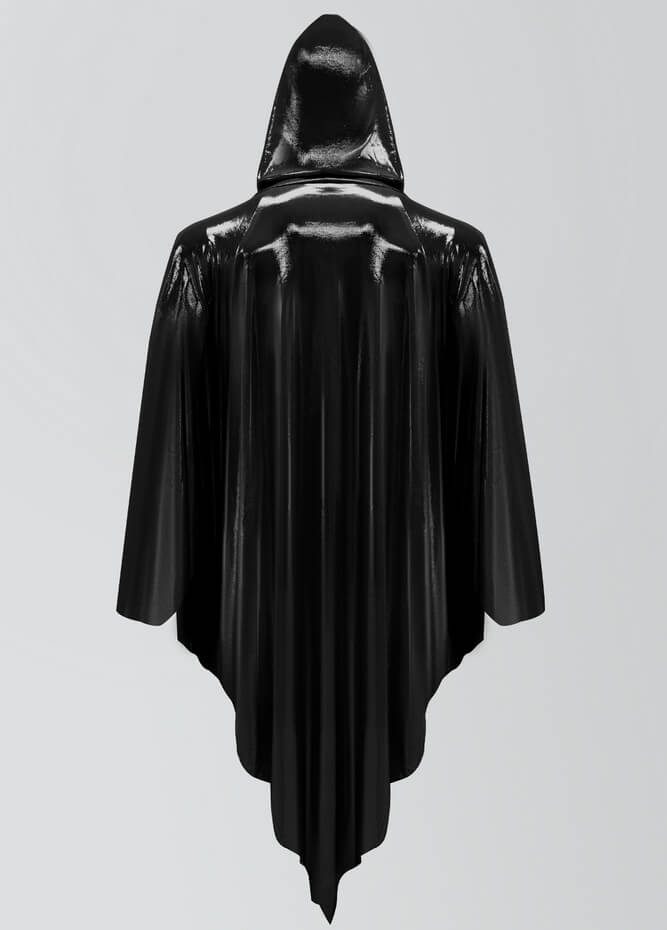 Mystique Metallic Hooded Cape | Shimmering Festival Long Cloak