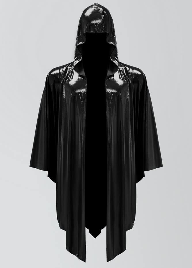 Mystique Metallic Hooded Cape | Shimmering Festival Long Cloak