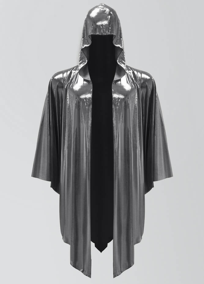 Mystique Metallic Hooded Cape | Shimmering Festival Long Cloak