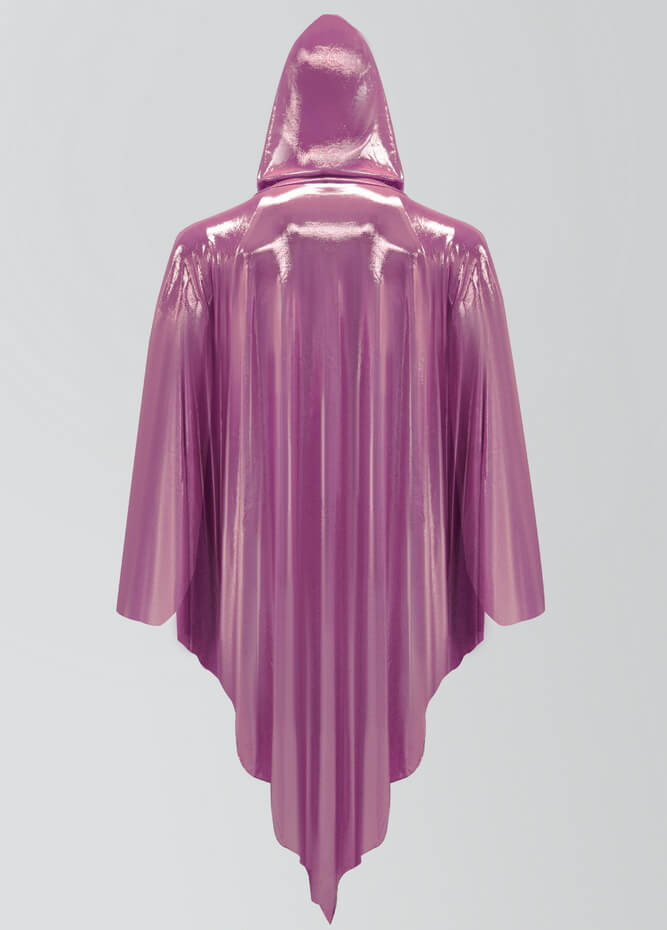Mystique Metallic Hooded Cape | Shimmering Festival Long Cloak