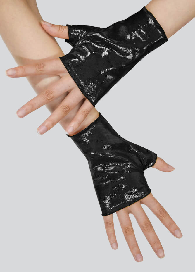 Mystique Metallic Fingerless Gloves