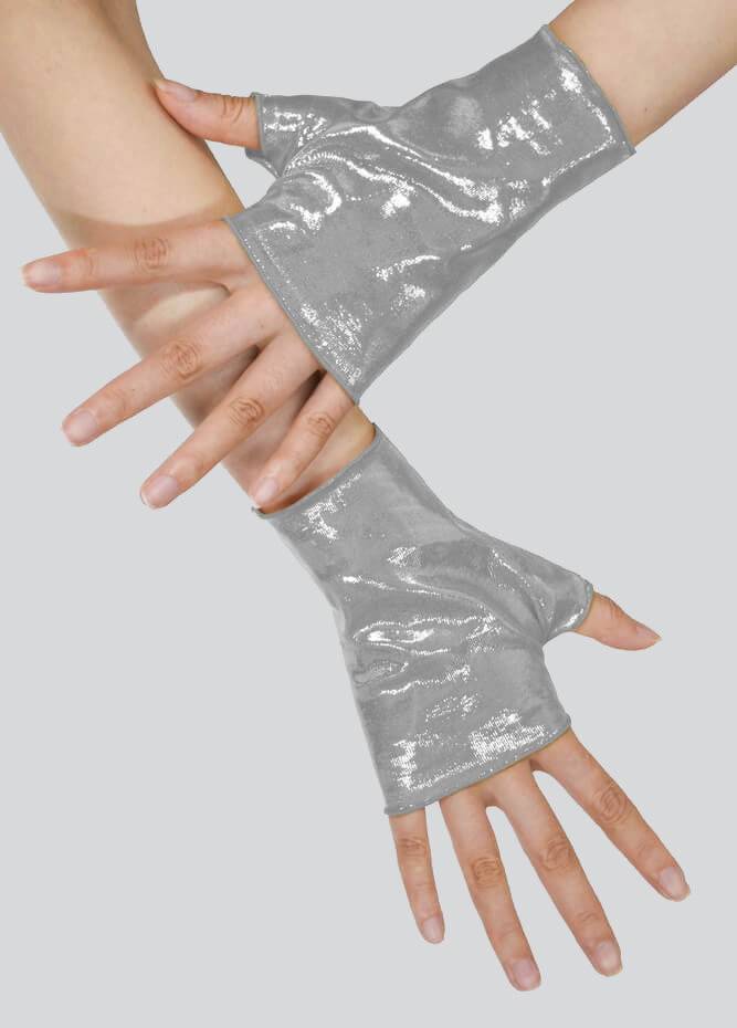 Mystique Metallic Fingerless Gloves