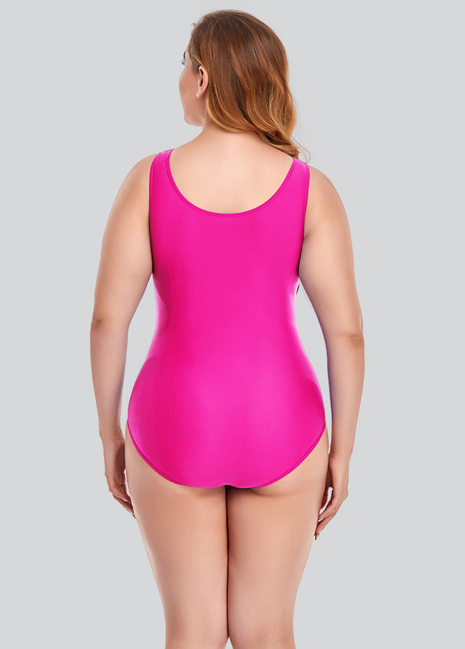 Plus Size Tank Leotard with Scoop Neck Bodysuit