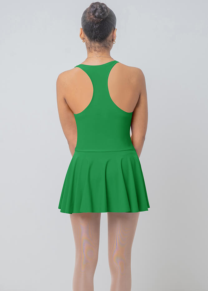 Sleeveless Racerback Fitness Skirted Leotard
