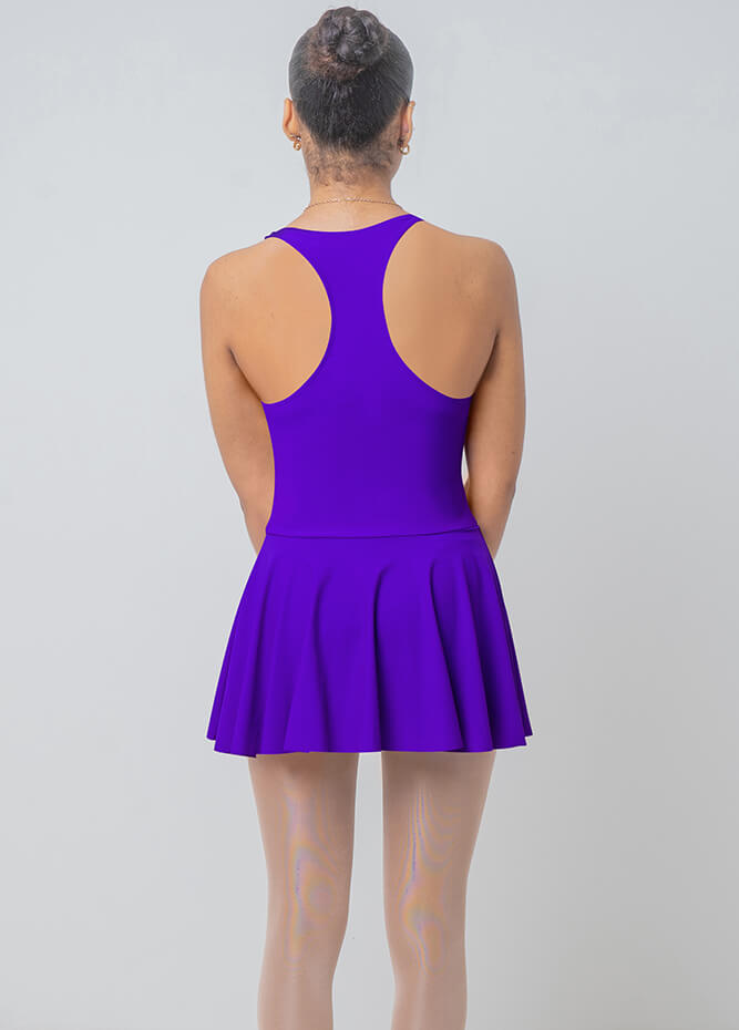 Sleeveless Racerback Fitness Skirted Leotard