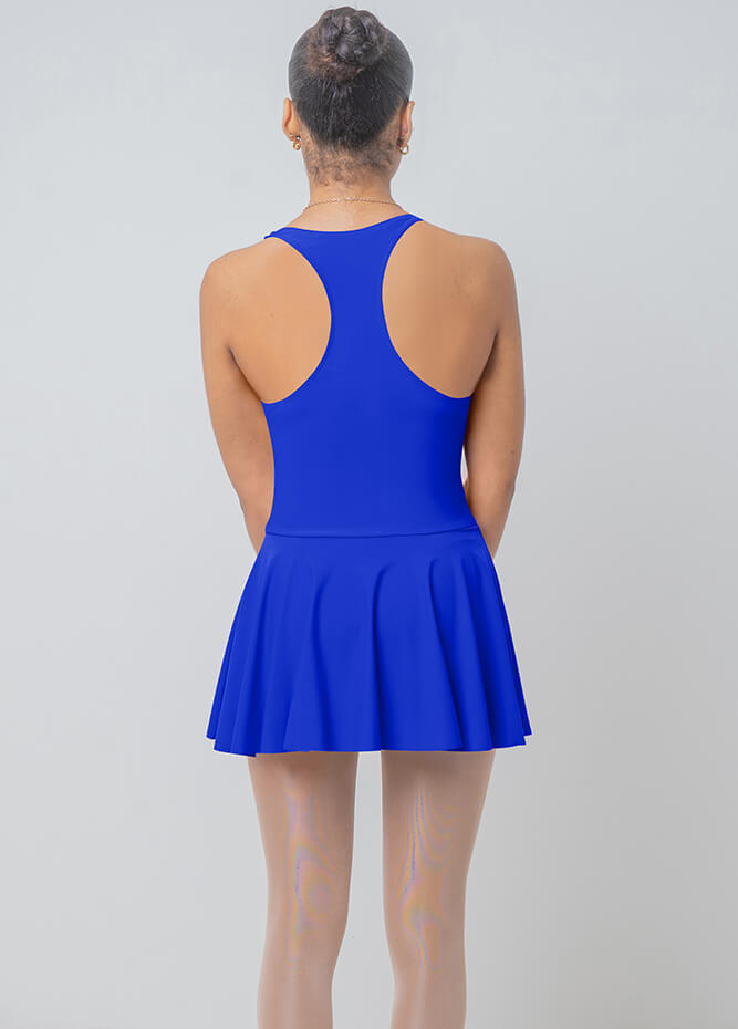 Sleeveless Racerback Fitness Skirted Leotard