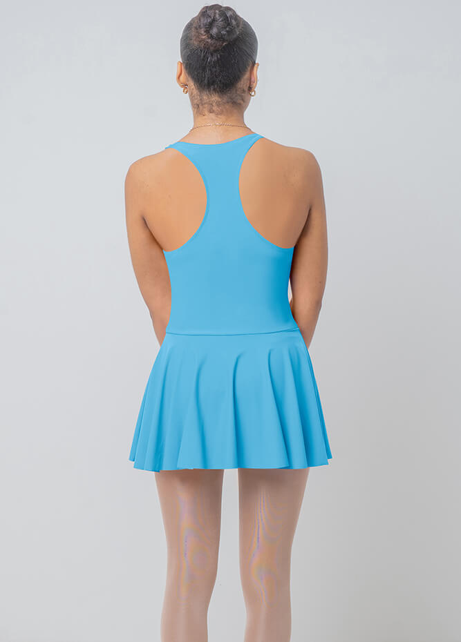 Sleeveless Racerback Fitness Skirted Leotard