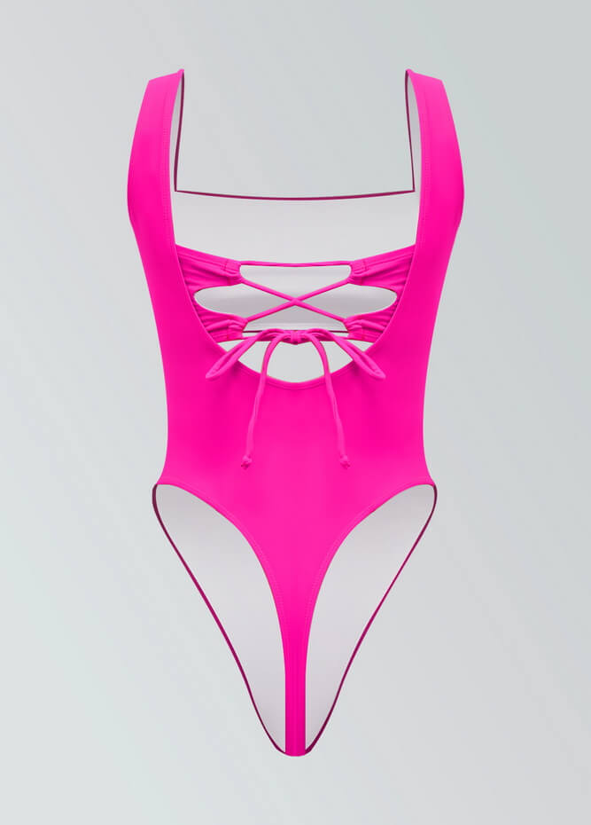 Suspender Thong Leotard & Bandeau Set