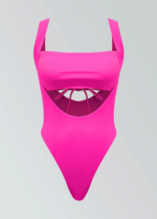 Suspender Thong Leotard & Bandeau Set