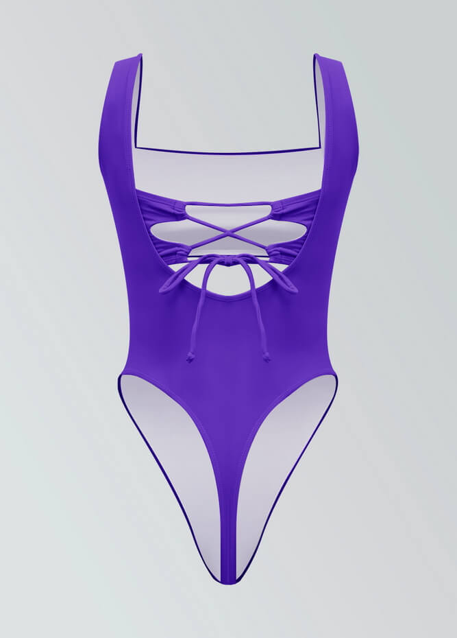 Suspender Thong Leotard & Bandeau Set