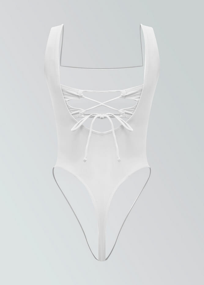 Suspender Thong Leotard & Bandeau Set