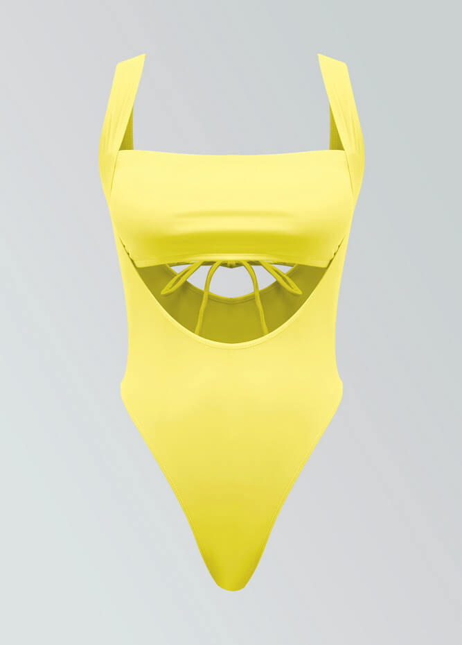 Suspender Thong Leotard & Bandeau Set