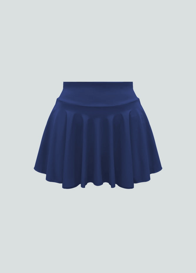 Versatile Stretchy Flared Tennis Skirt Built-in Shorts With Pockets