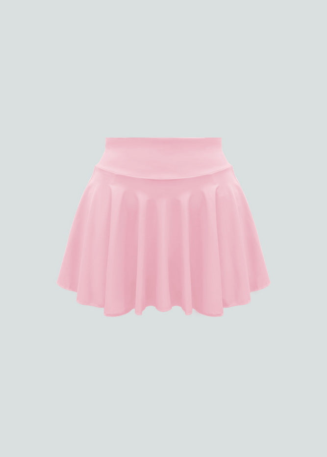 Versatile Stretchy Flared Tennis Skirt Built-in Shorts With Pockets
