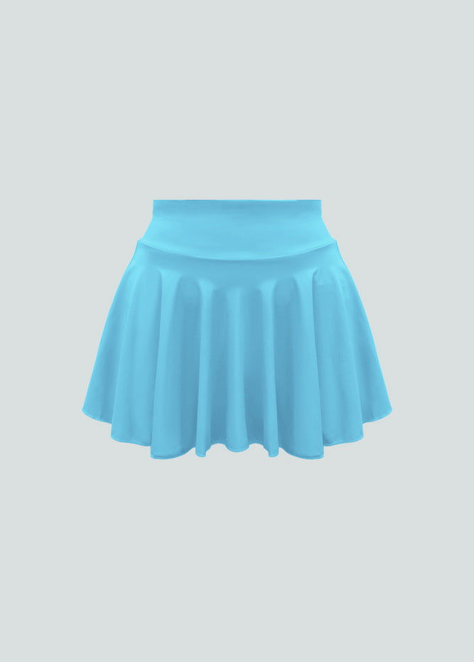 Versatile Stretchy Flared Tennis Skirt Built-in Shorts With Pockets