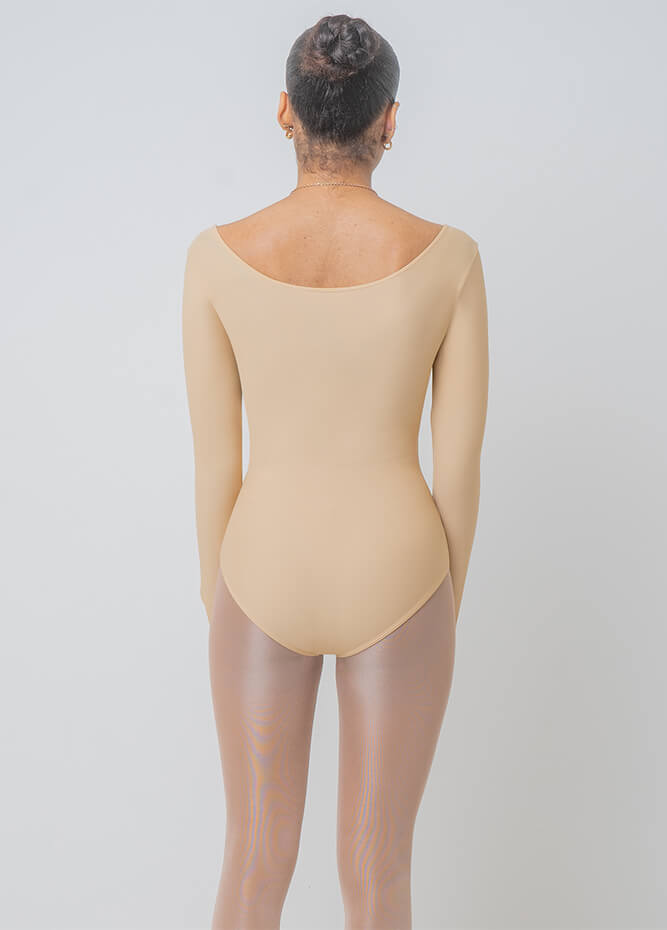 Womens Long Sleeve Scoop Neck Dance Leotard