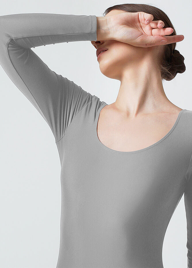 Womens Long Sleeve Scoop Neck Unitard