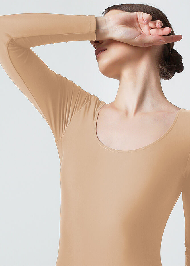 Womens Long Sleeve Scoop Neck Unitard