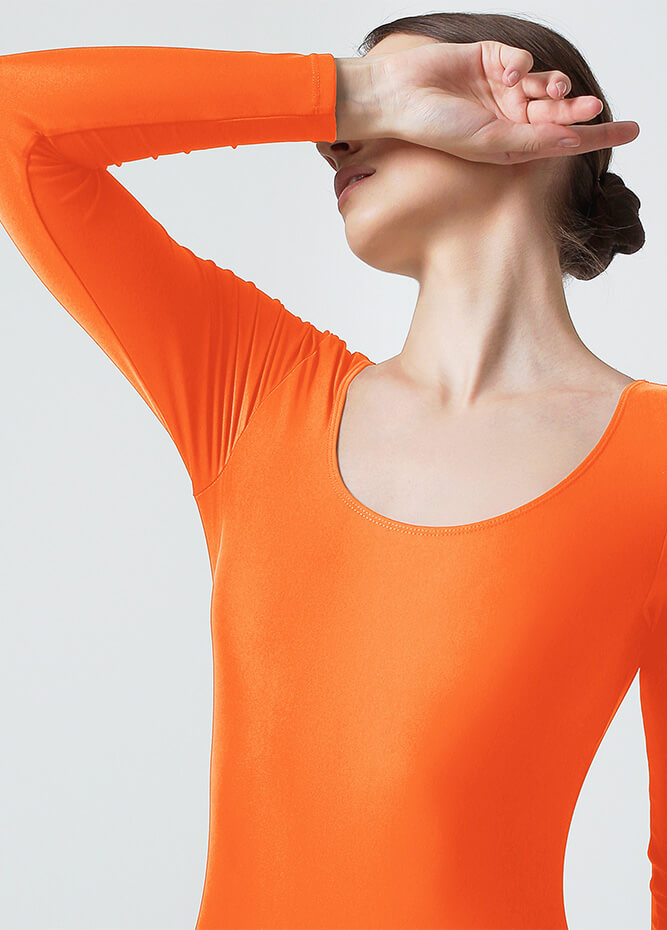 Womens Long Sleeve Scoop Neck Unitard