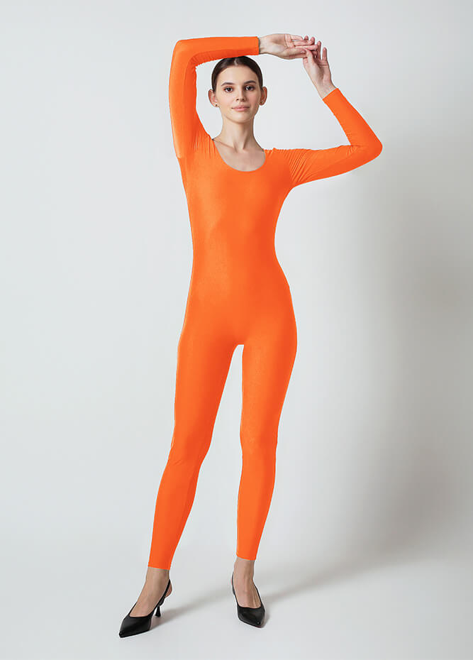 Womens Long Sleeve Scoop Neck Unitard