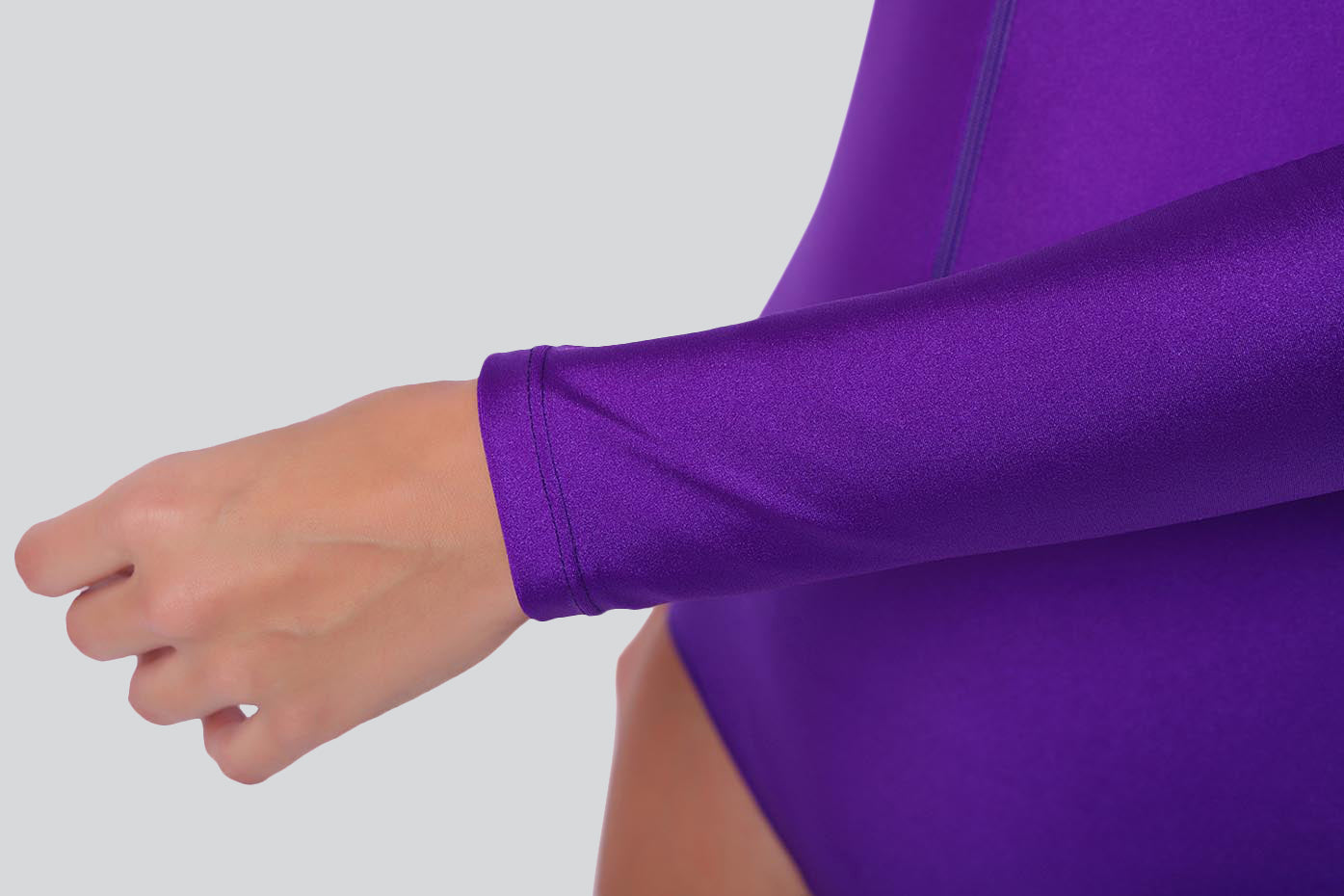 Womens Long Sleeve Zip Front Leotard