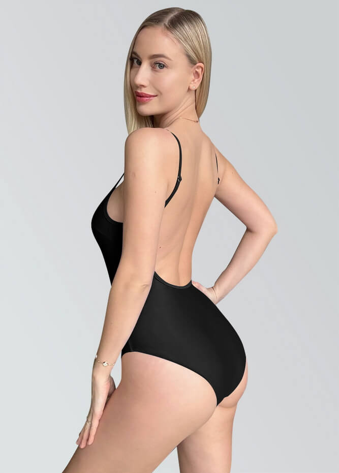 Womens Multiway Straps Camisole Low Back Leotard