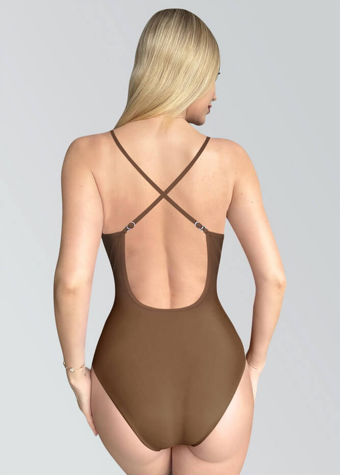 Womens Multiway Straps Camisole Low Back Leotard