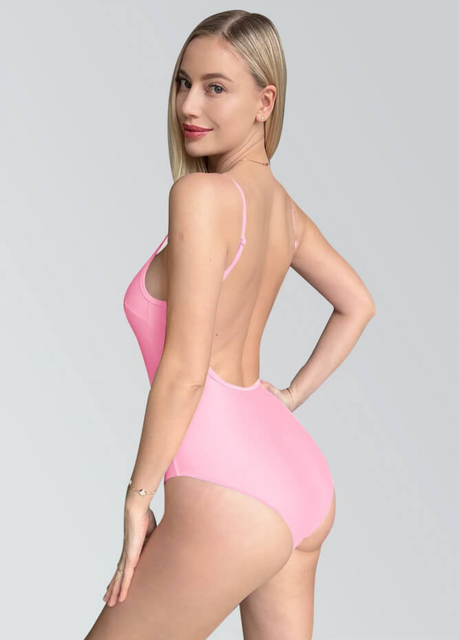 Womens Multiway Straps Camisole Low Back Leotard