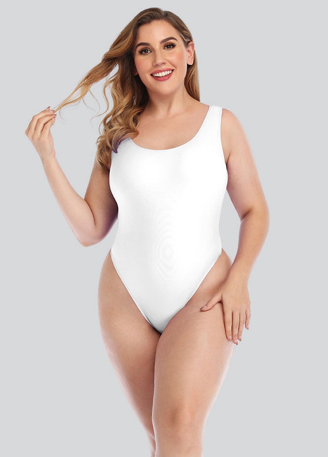 Womens Plus Size High Cut Leotard Sexy Bodysuit