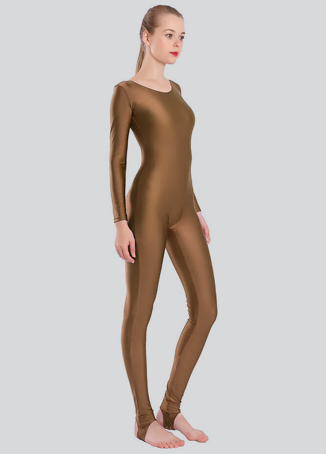 Womens Scoop Neck Unitard with Stirrup