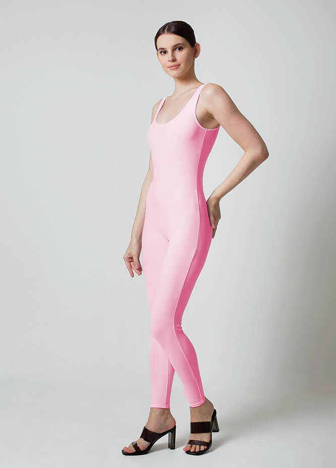 Womens Spandex Nylon Scoop Neck Tank Unitard