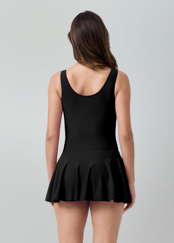 Womens Tank Dance Leotard with Skirt