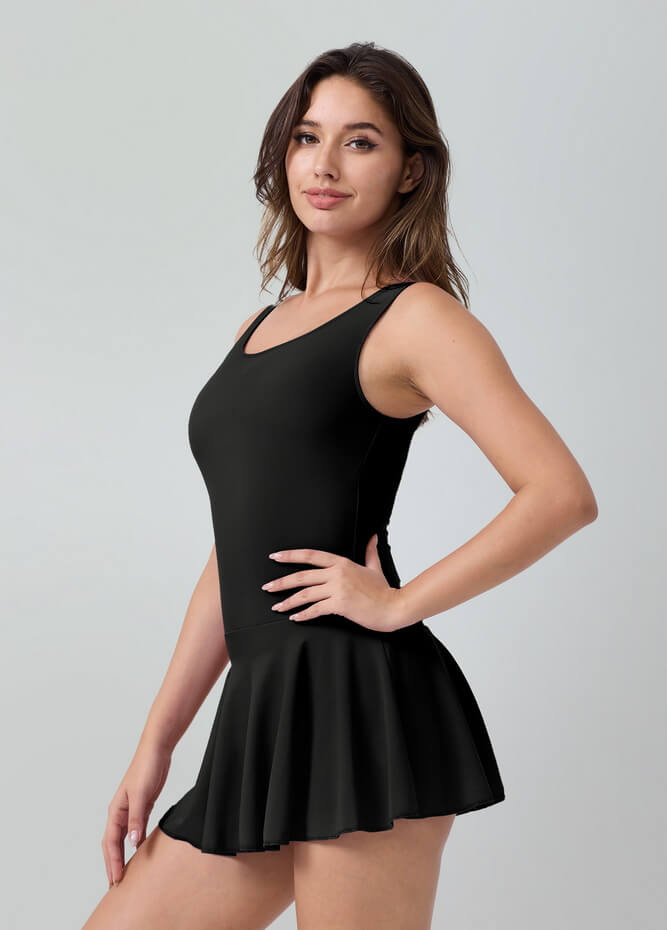 Womens Tank Dance Leotard with Skirt