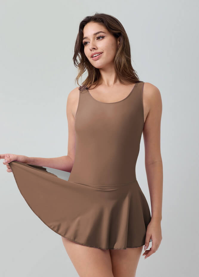 Womens Tank Dance Leotard with Skirt