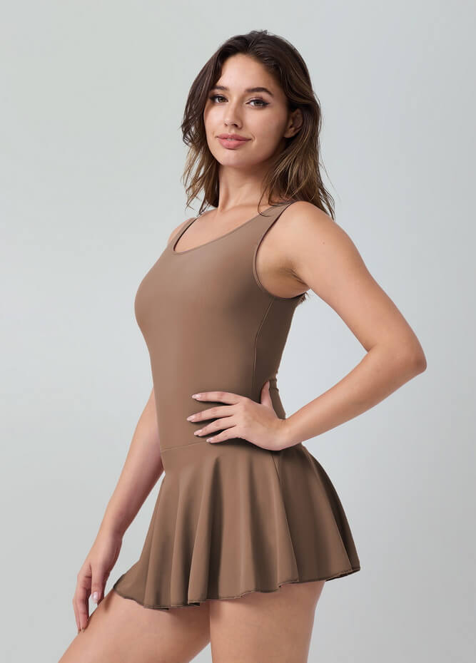 Womens Tank Dance Leotard with Skirt