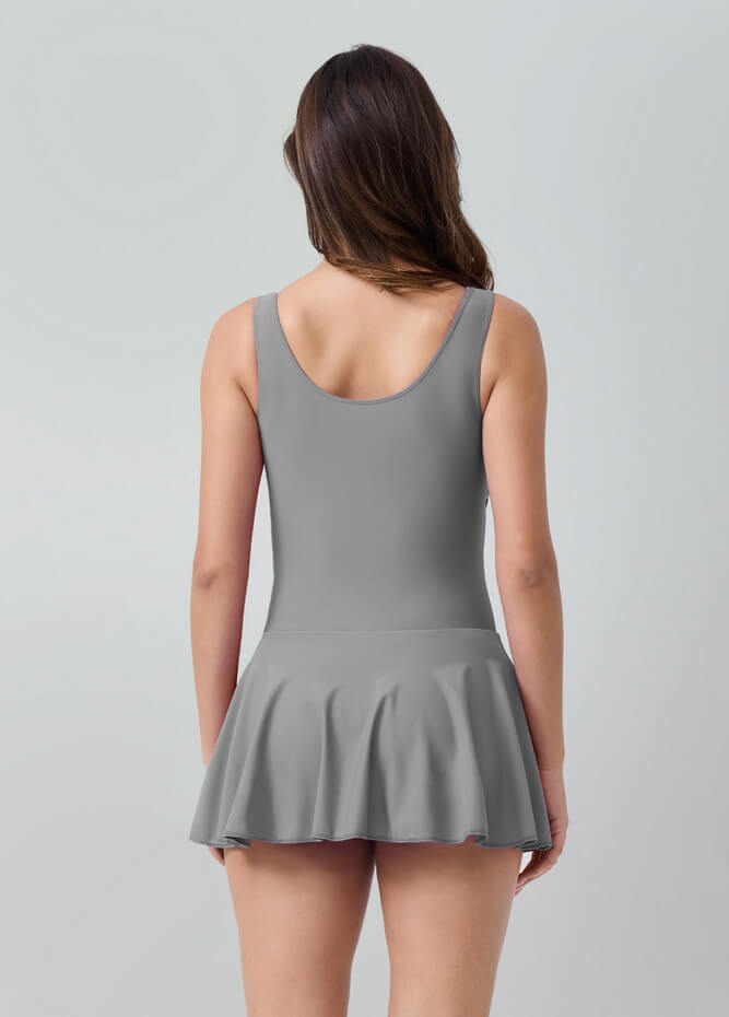Womens Tank Dance Leotard with Skirt