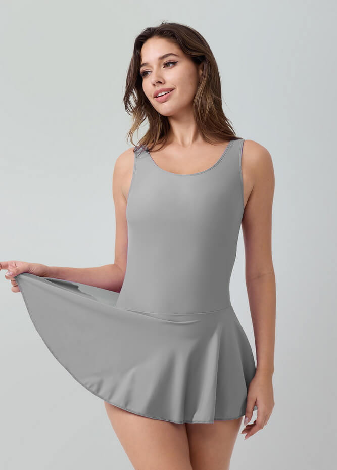 Womens Tank Dance Leotard with Skirt