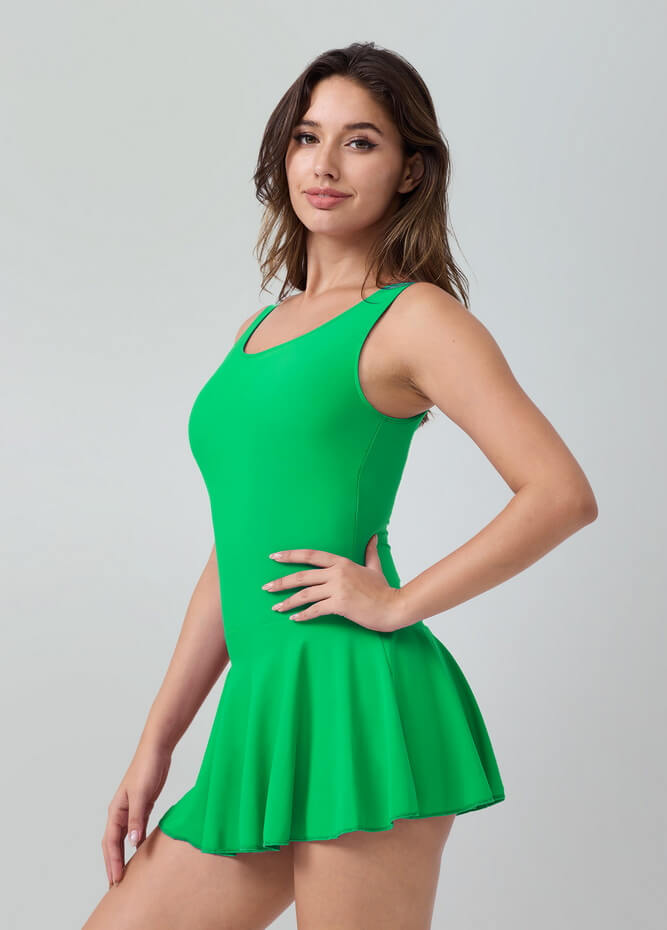 Womens Tank Dance Leotard with Skirt
