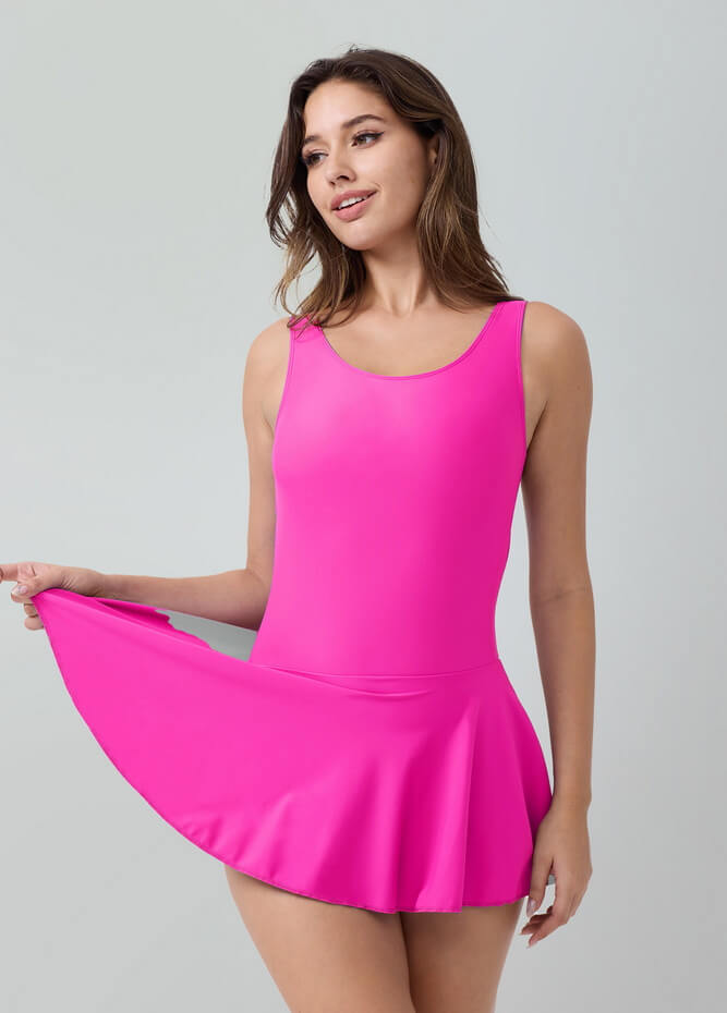 Womens Tank Dance Leotard with Skirt