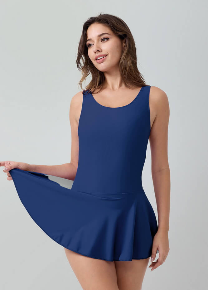 Womens Tank Dance Leotard with Skirt