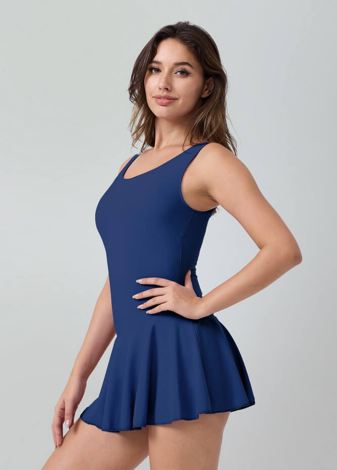 Womens Tank Dance Leotard with Skirt